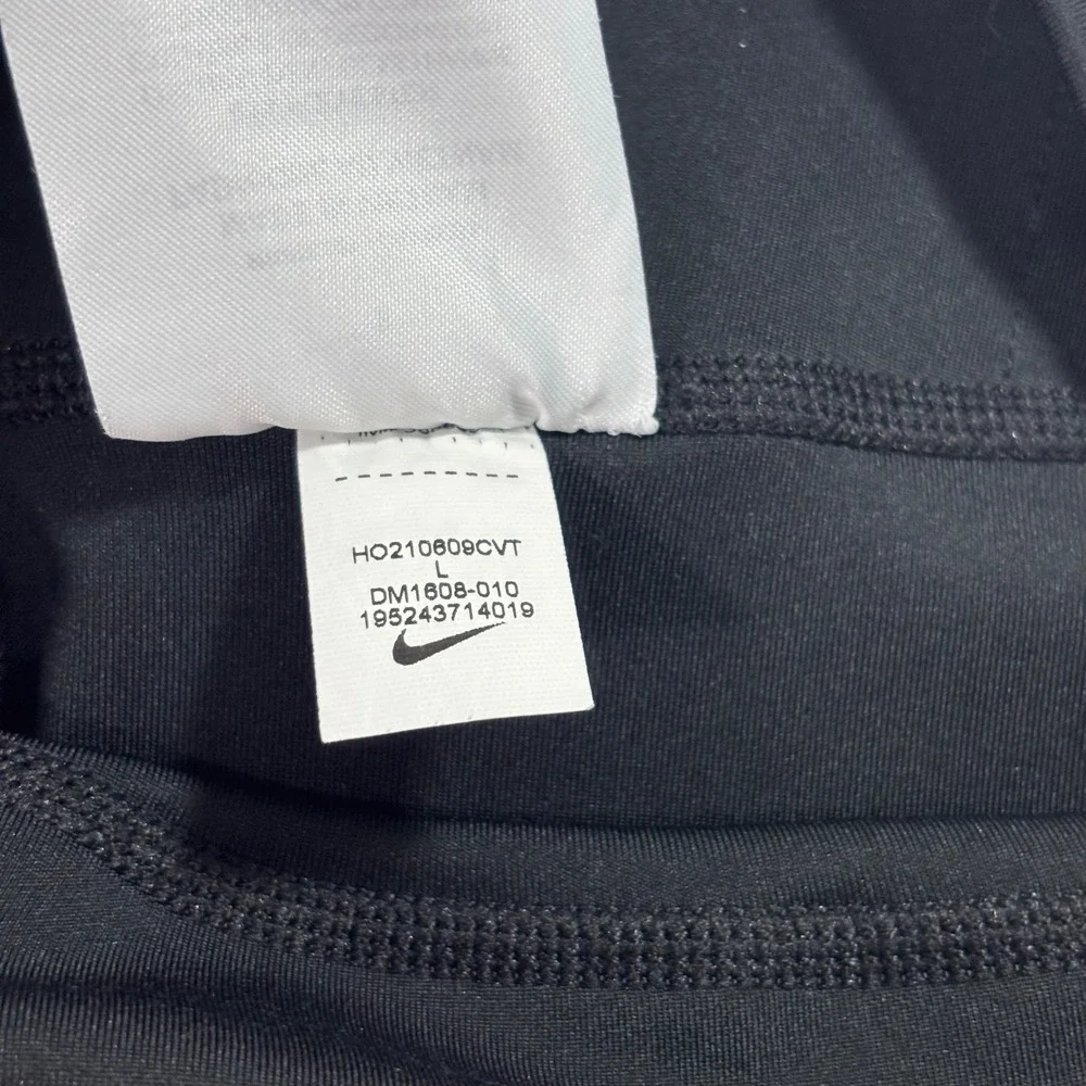 Nike Women Tight Dri-FIT‎ Full Legging Mid Rise Black Gold Swoosh DM1608 Size L